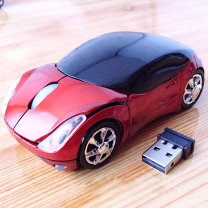 Wireless Car-Shaped Mouse 2.4GHz 1600 DPI red by HitMyNeed