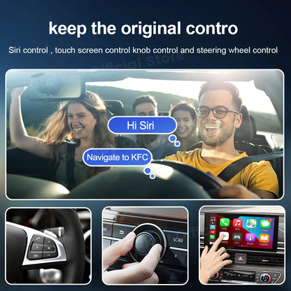 Wireless CarPlay & Android Auto 2-in-1 Car Adapter by HitMyNeed