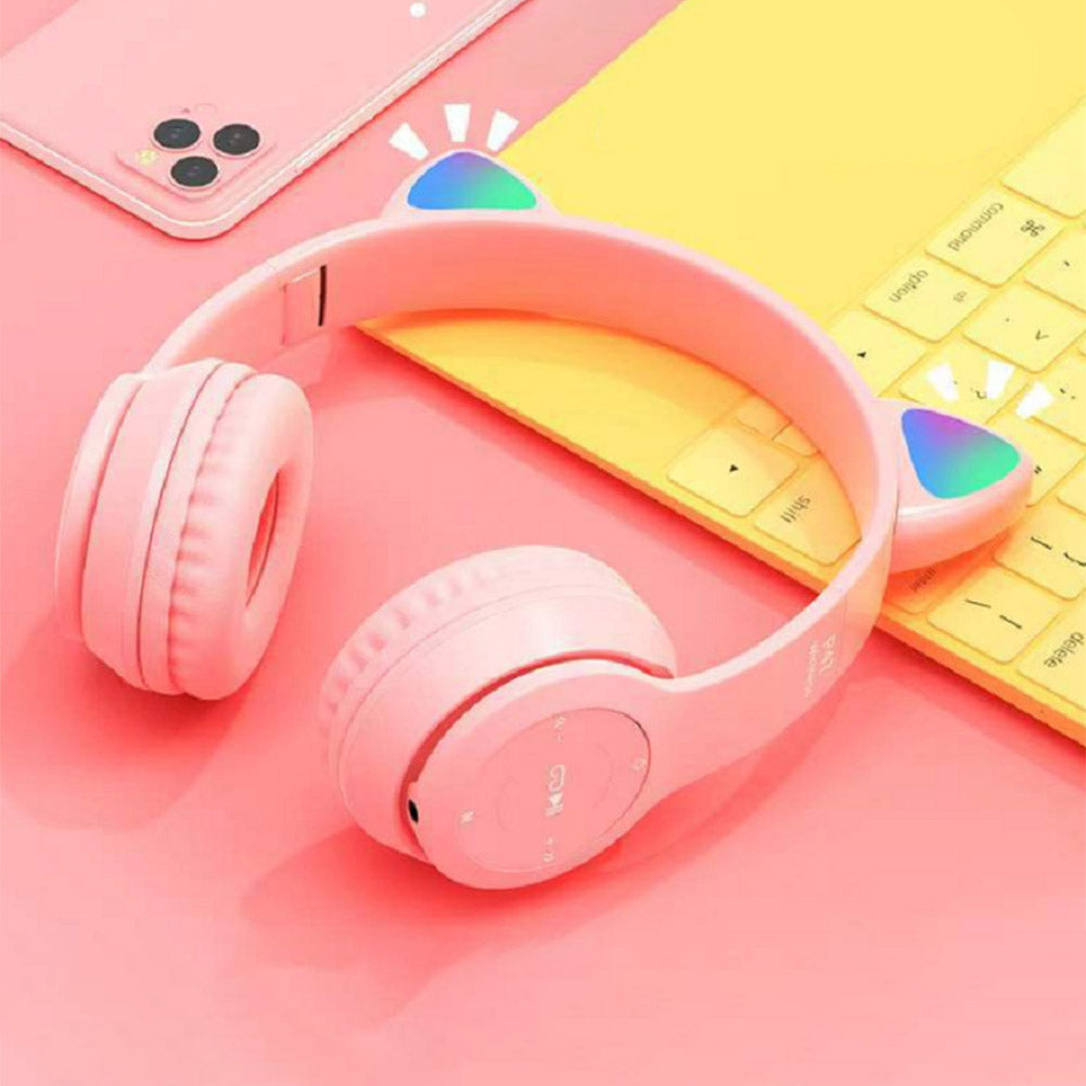 Wireless Cat Ear Headphones with LED Lights by HitMyNeed