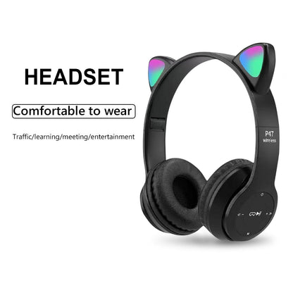 Wireless Cat Ear Headphones with LED Lights by HitMyNeed