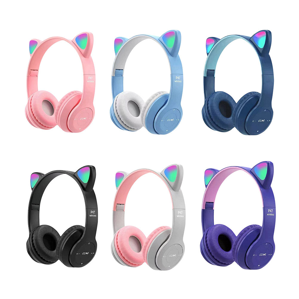 Wireless Cat Ear Headphones with LED Lights by HitMyNeed