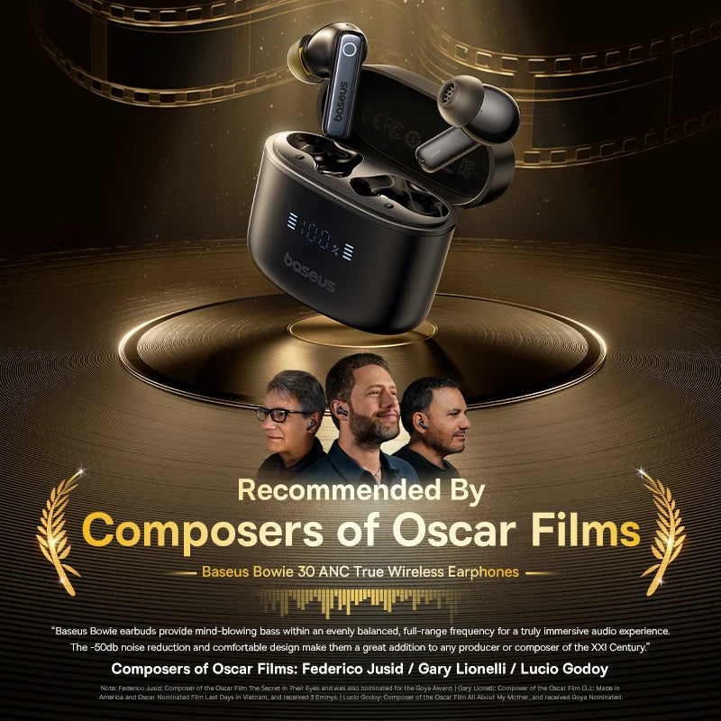 Wireless Earbuds 50dB ANC, 65H Playtime, 6-Mic Calls by HitMyNeed