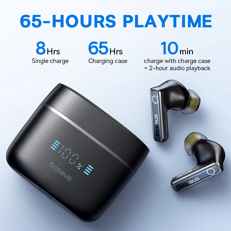 Wireless Earbuds 50dB ANC, 65H Playtime, 6-Mic Calls by HitMyNeed