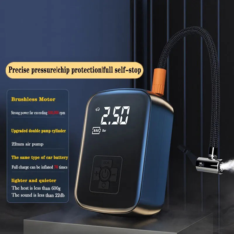 Wireless Electric Car Tire Inflator Air Compressor by HitMyNeed
