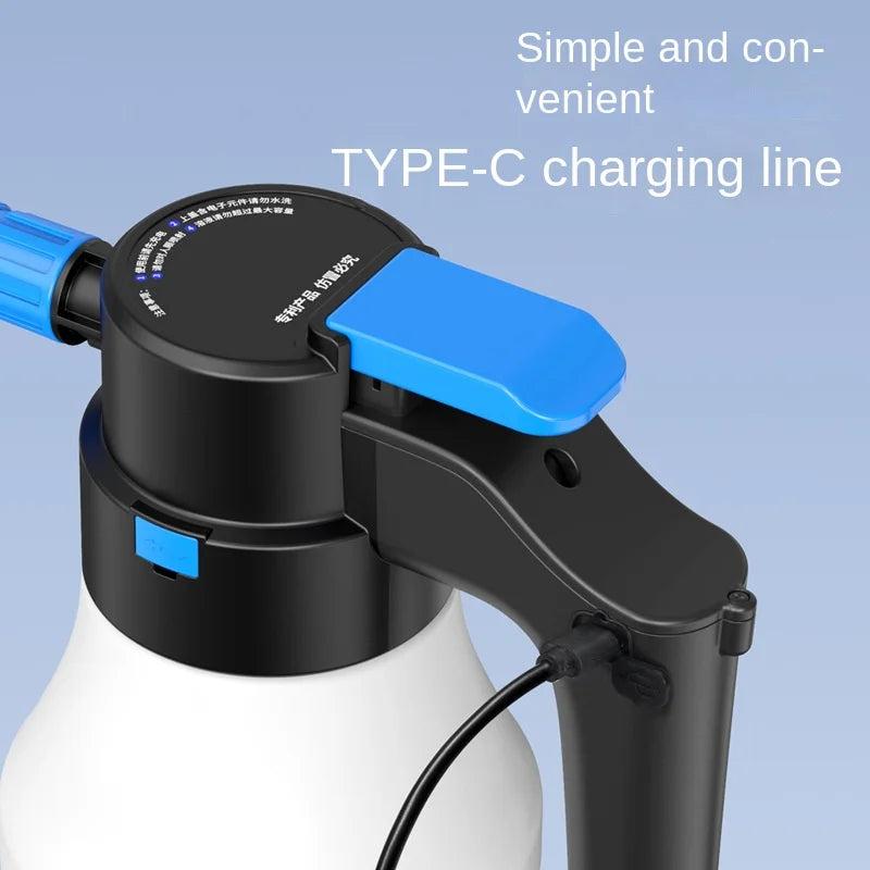 Wireless Electric Foam Spray Bottle for Car & Garden by HitMyNeed