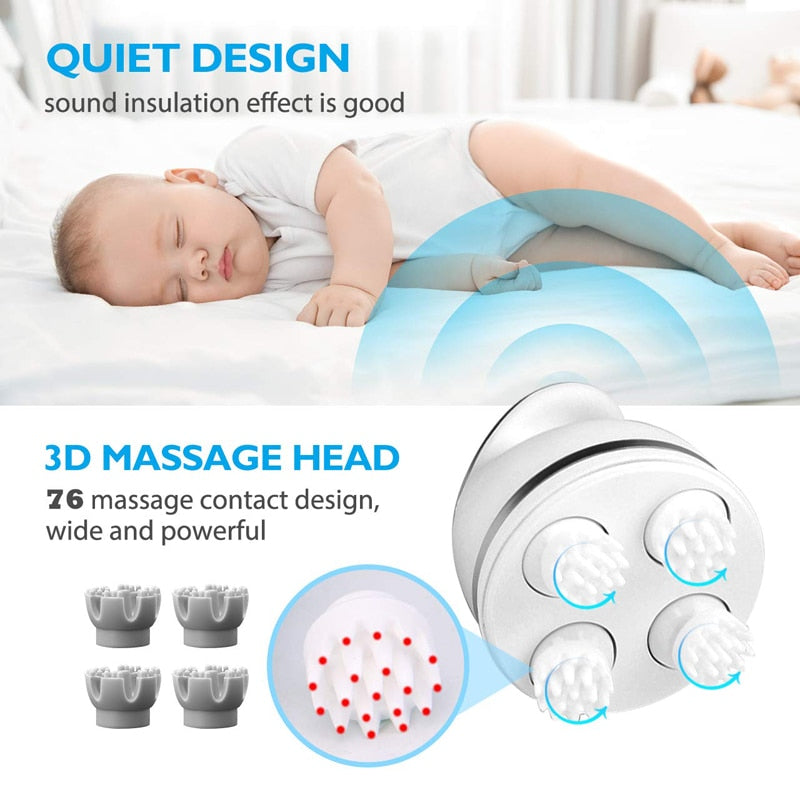 Wireless Electric Head Massager Scalp Vibrator by HitMyNeed