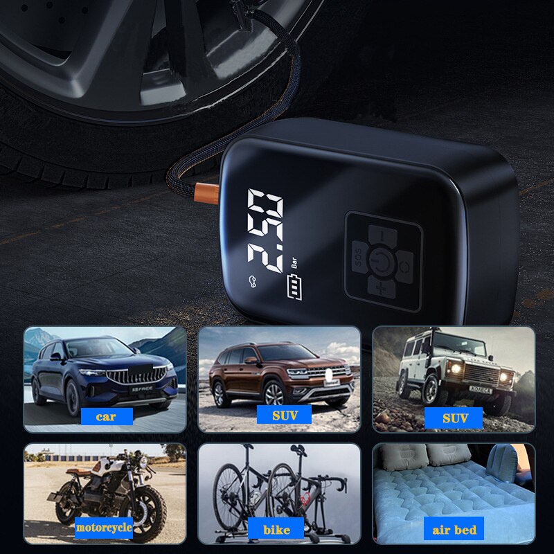 Wireless Electric Tire Inflator Air Pump by HitMyNeed