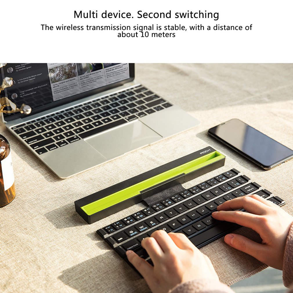 Wireless Folding Bluetooth Keyboard for Mobile Devices by HitMyNeed