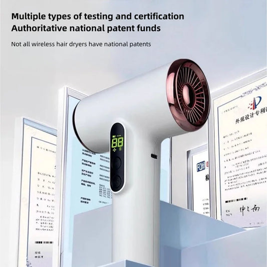 Wireless High-Speed Hair Dryer with USB Charging by HitMyNeed