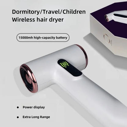 Wireless High-Speed Hair Dryer with USB Charging by HitMyNeed