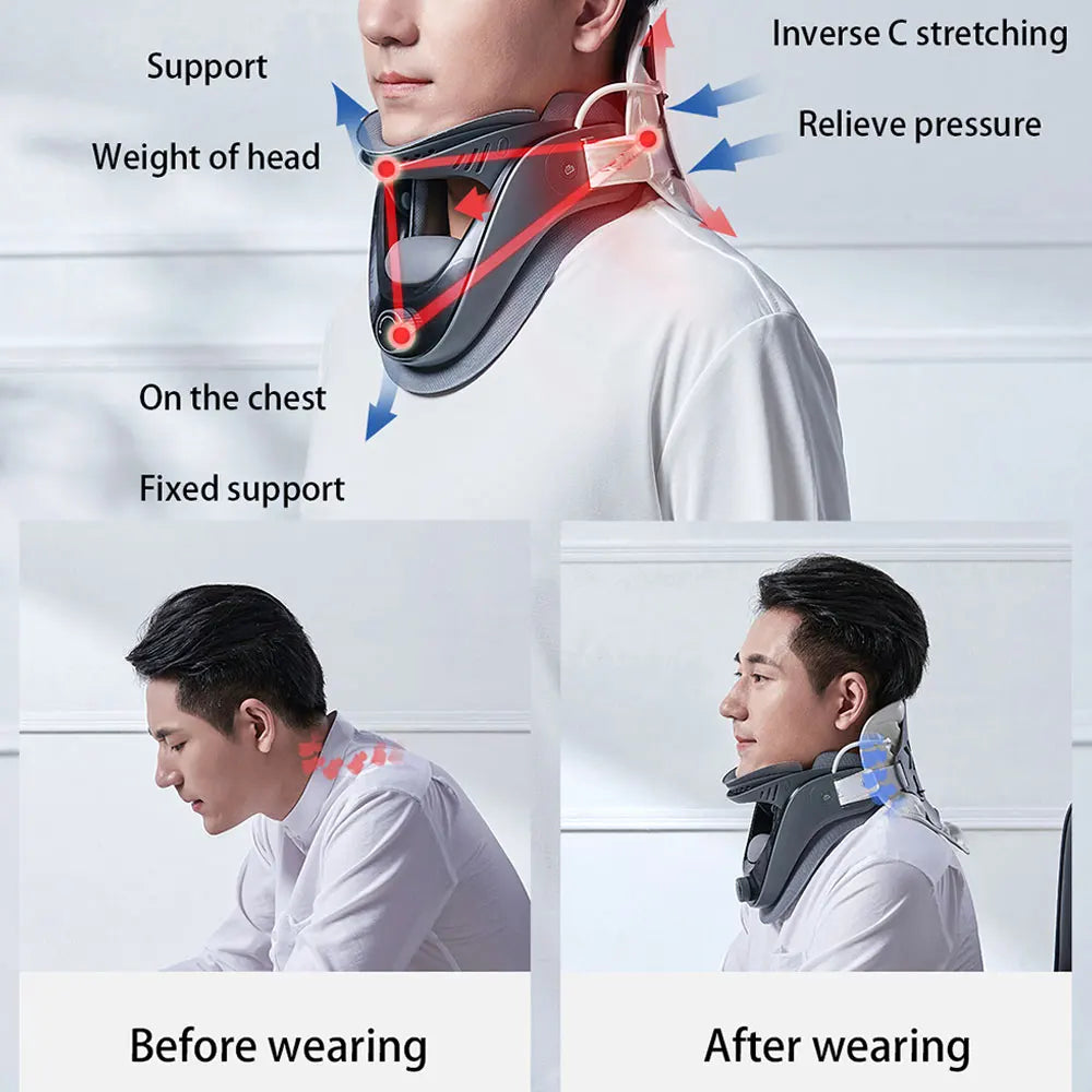Wireless Inflatable Cervical Traction Neck Stretcher by HitMyNeed