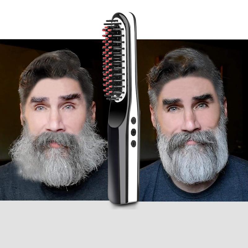 Wireless Ionic Beard & Hair Straightening Brush by HitMyNeed