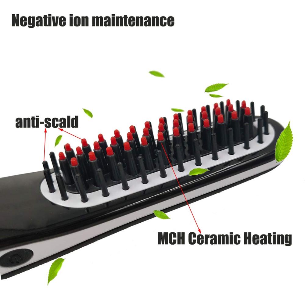 Wireless Ionic Beard & Hair Straightening Brush by HitMyNeed