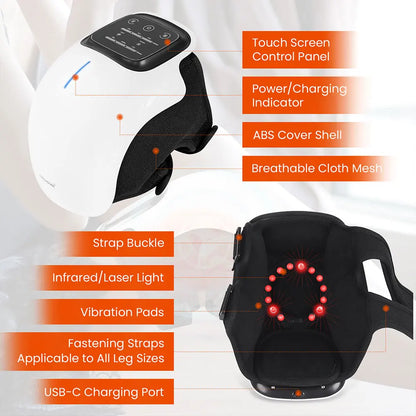 Wireless Knee Massager with Heat & LED Touch Control by HitMyNeed