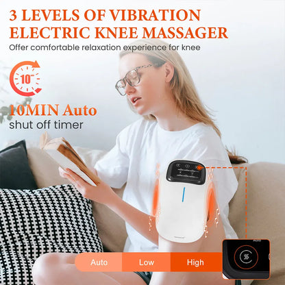 Wireless Knee Massager with Heat & LED Touch Control by HitMyNeed