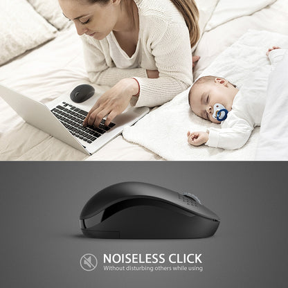 Wireless Laptop Mouse 2.4G Silent Travel Mouse by HitMyNeed