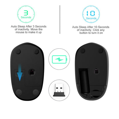 Wireless Laptop Mouse 2.4G Silent Travel Mouse by HitMyNeed