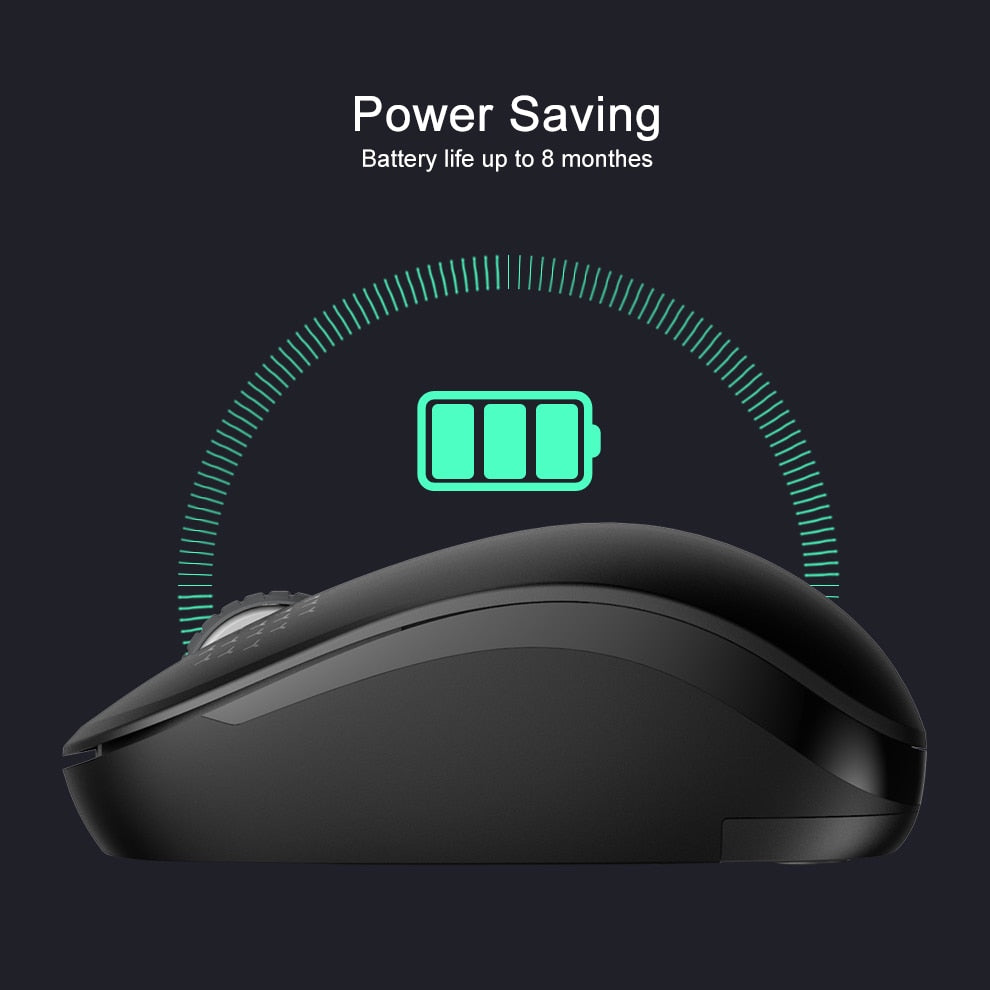 Wireless Laptop Mouse 2.4G Silent Travel Mouse by HitMyNeed