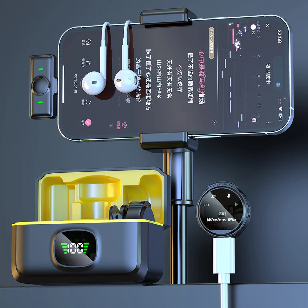 Wireless Lavalier Microphone for iPhone & Type‑C Devices by HitMyNeed