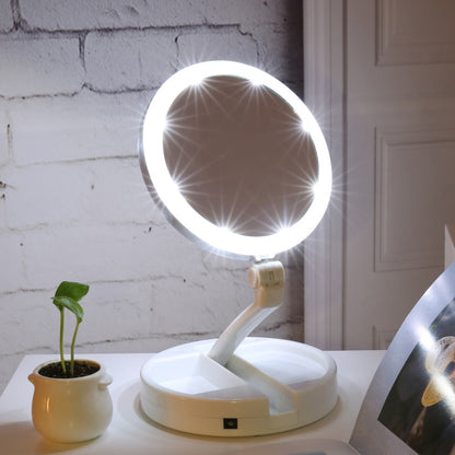 Wireless LED Makeup Vanity Mirror with 10X Zoom by HitMyNeed