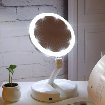 Wireless LED Makeup Vanity Mirror with 10X Zoom by HitMyNeed