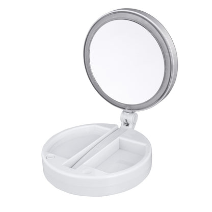 Wireless LED Makeup Vanity Mirror with 10X Zoom by HitMyNeed