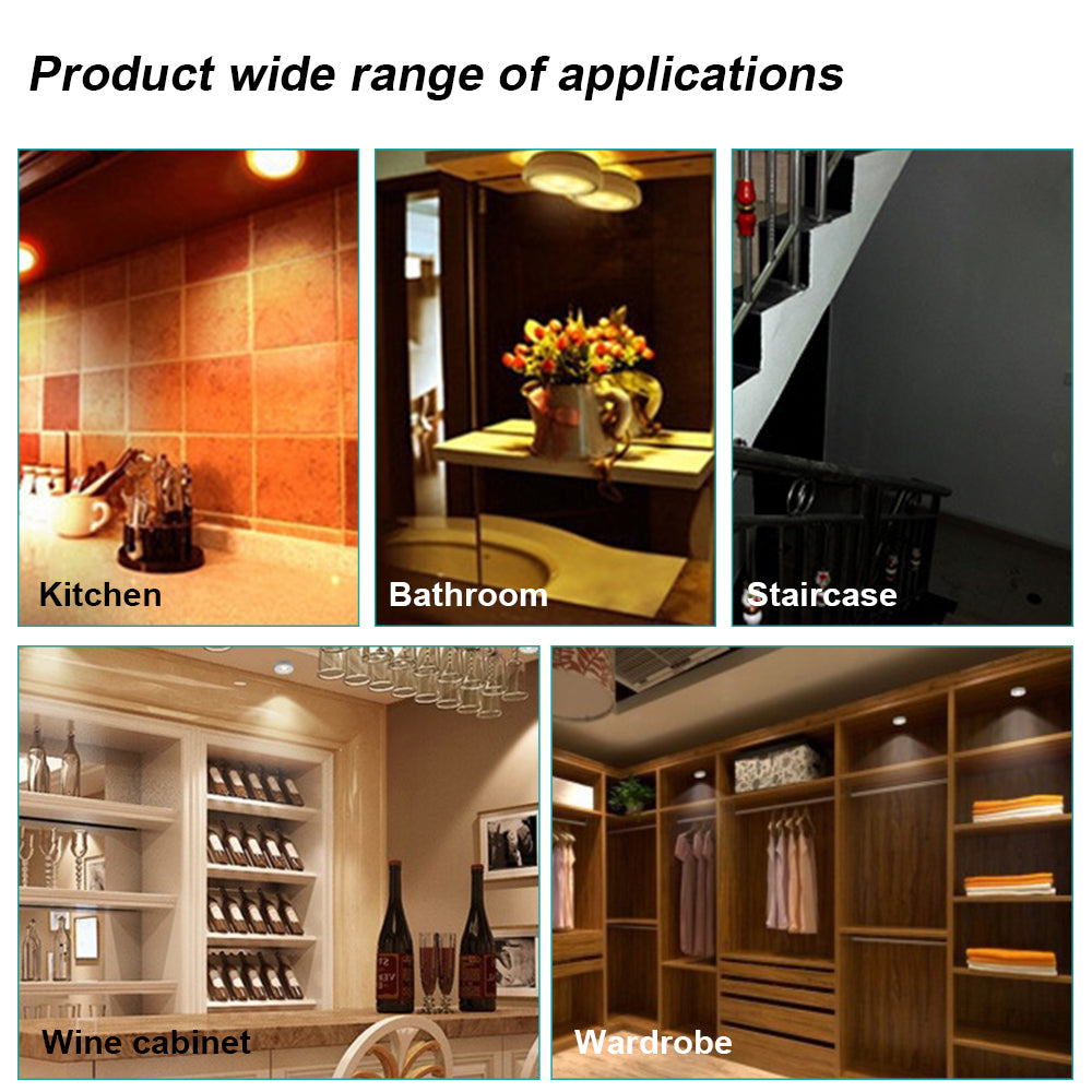 Wireless LED Tap Light for Cabinets & Closets by HitMyNeed