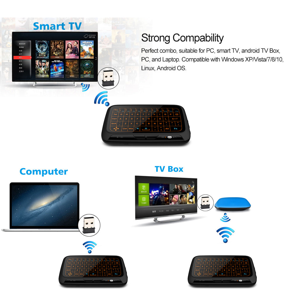 Wireless Mini Keyboard with Touchpad & Backlight by HitMyNeed