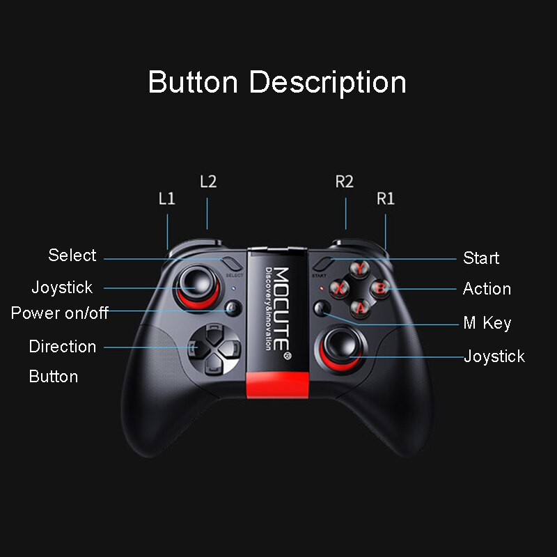 Wireless Mobile Gaming Joystick with Phone Holder by HitMyNeed