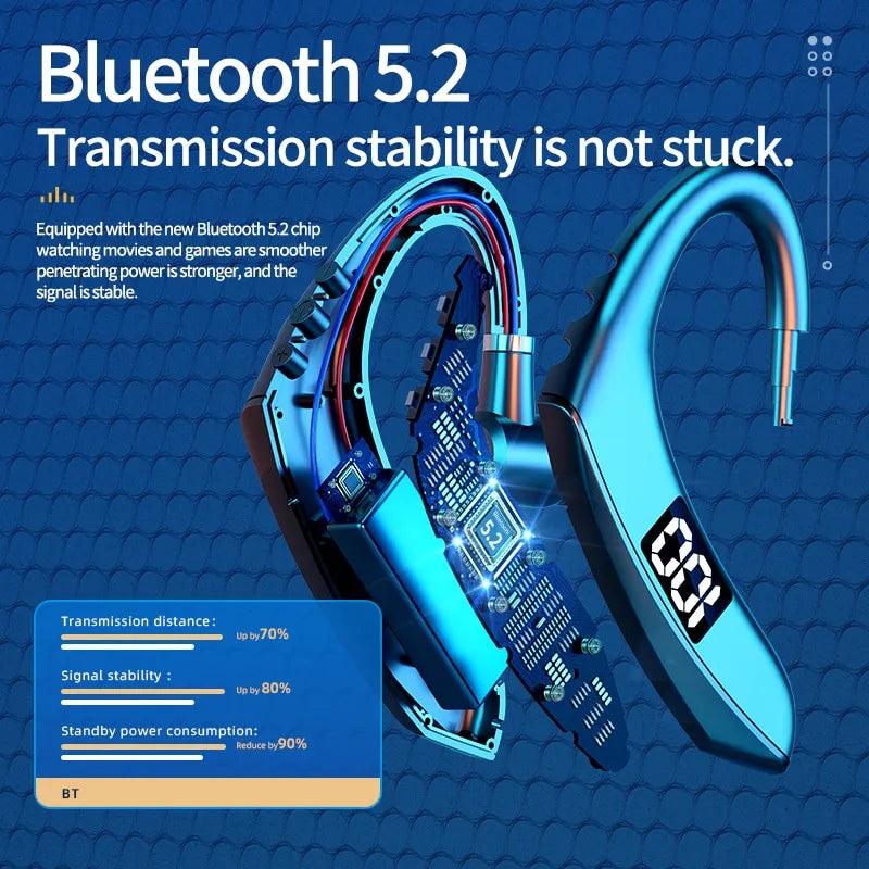 Wireless Mono Bluetooth Headset with Digital Display by HitMyNeed