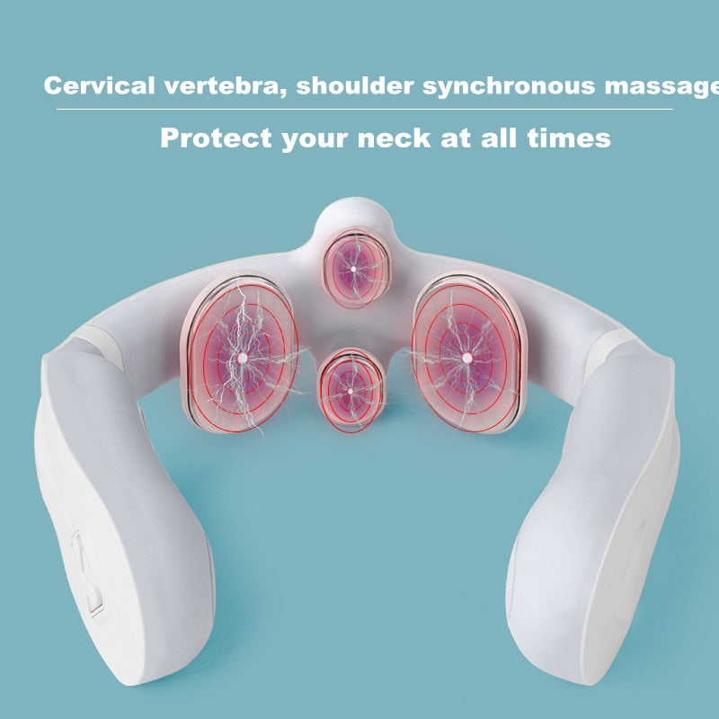 Wireless Neck Electric Massager with Heat & Remote by HitMyNeed