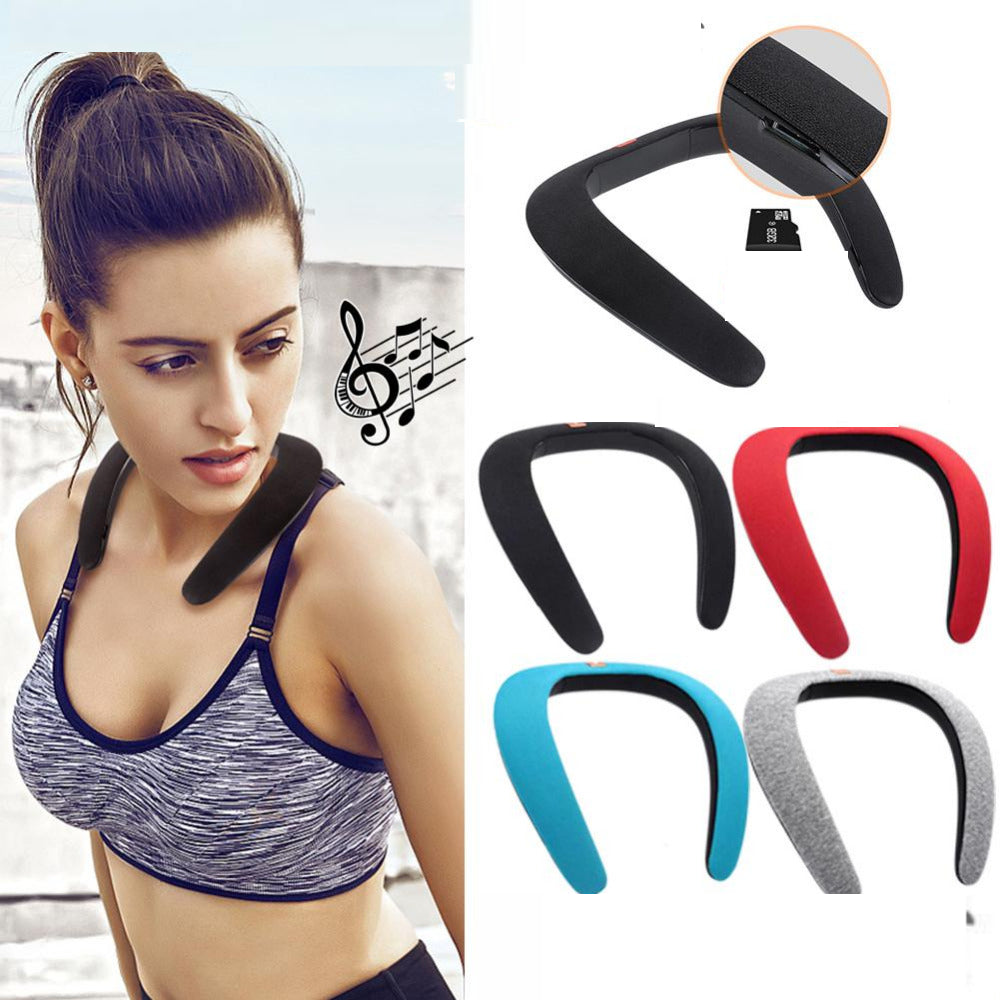Wireless Neckband Bluetooth Speaker with Mic by HitMyNeed