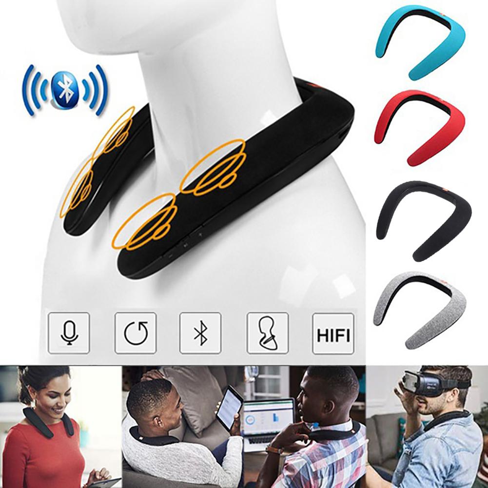 Wireless Neckband Bluetooth Speaker with Mic by HitMyNeed