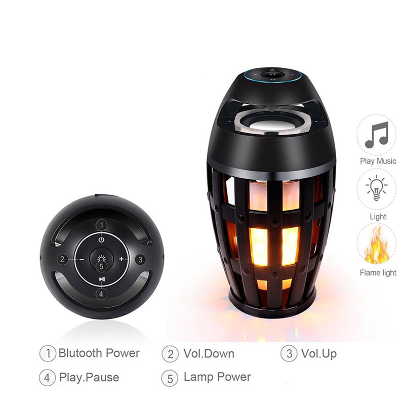 Wireless Outdoor Bluetooth Speaker Flame Lamp by HitMyNeed