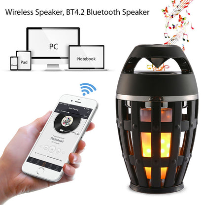 Wireless Outdoor Bluetooth Speaker Flame Lamp by HitMyNeed