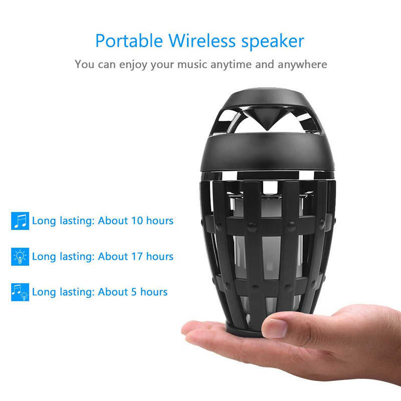Wireless Outdoor Bluetooth Speaker Flame Lamp by HitMyNeed