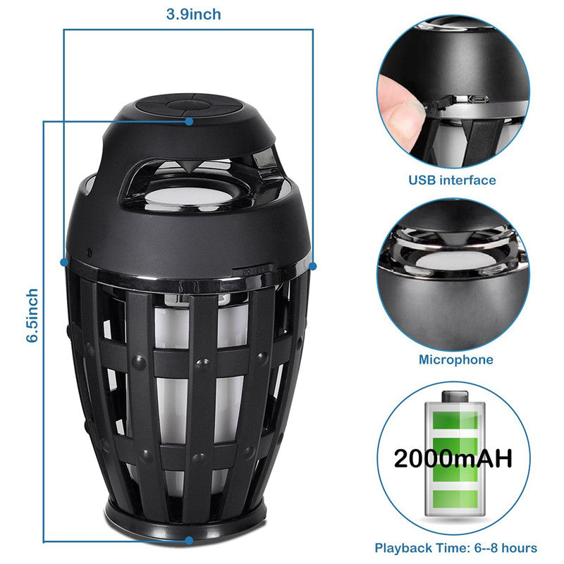 Wireless Outdoor Bluetooth Speaker Flame Lamp by HitMyNeed