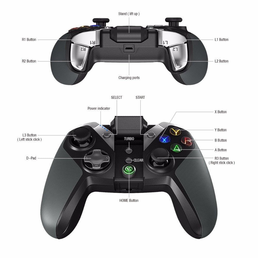 Wireless Phone Controller with Adjustable Mobile Holder by HitMyNeed