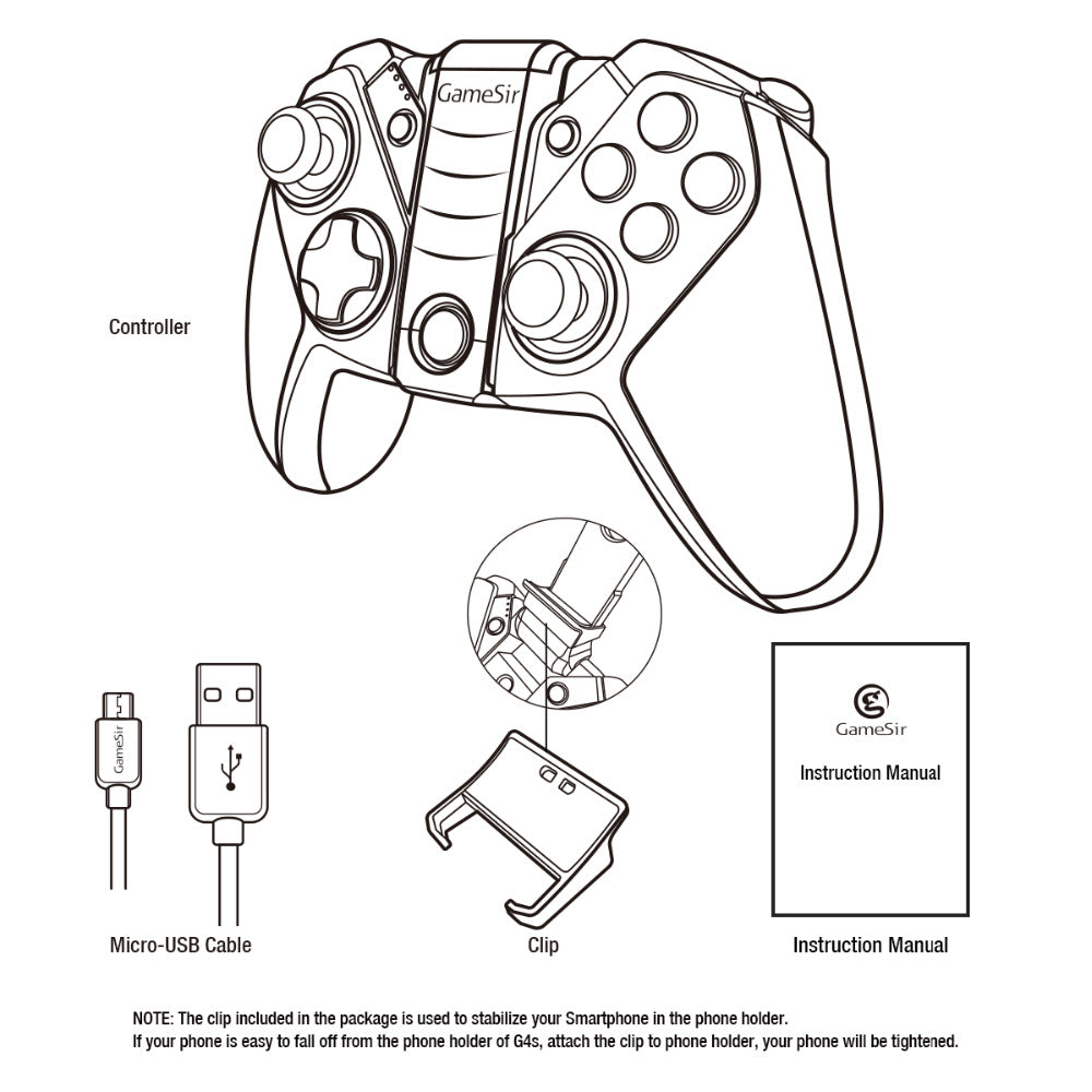 Wireless Phone Controller with Adjustable Mobile Holder by HitMyNeed