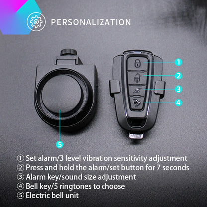 Wireless Rechargeable Bike & Motorcycle Motion Alarm by HitMyNeed