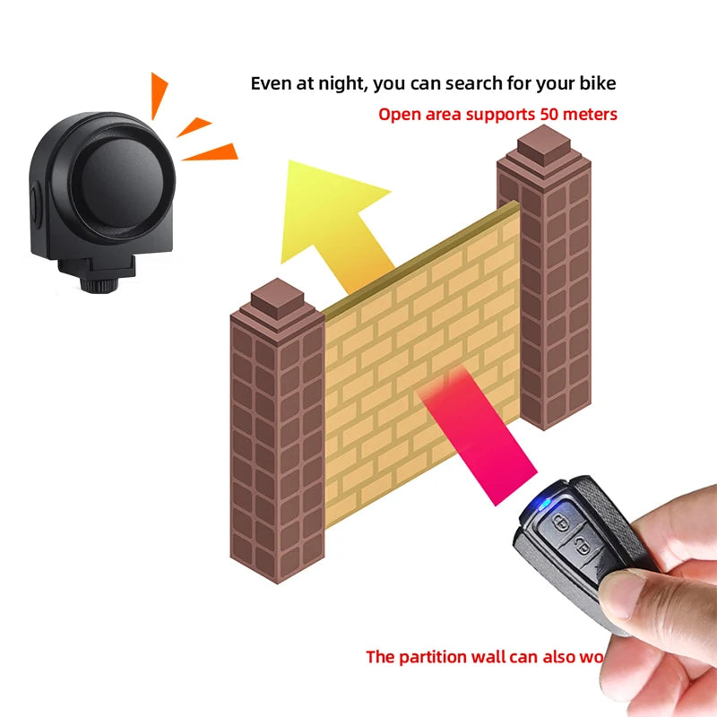 Wireless Rechargeable Bike & Motorcycle Motion Alarm by HitMyNeed