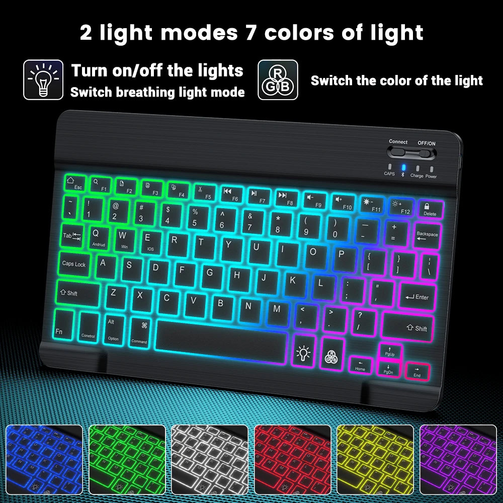 Wireless RGB Bluetooth Keyboard & Mouse Set by HitMyNeed