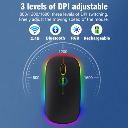 Wireless RGB Bluetooth Keyboard & Mouse Set by HitMyNeed