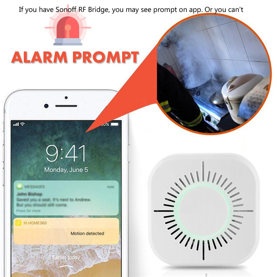Wireless Smoke Alarm Detector Set (3 Pack) by HitMyNeed