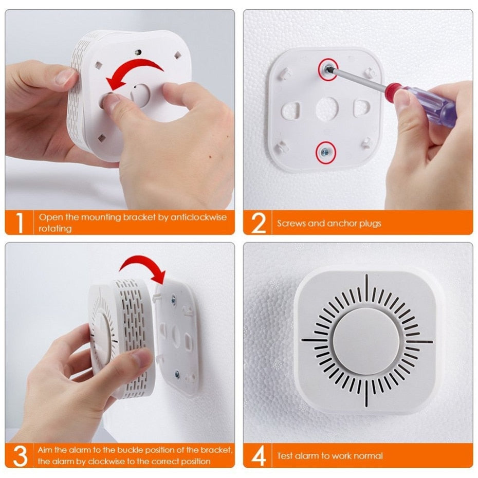 Wireless Smoke Alarm Detector Set (3 Pack) by HitMyNeed