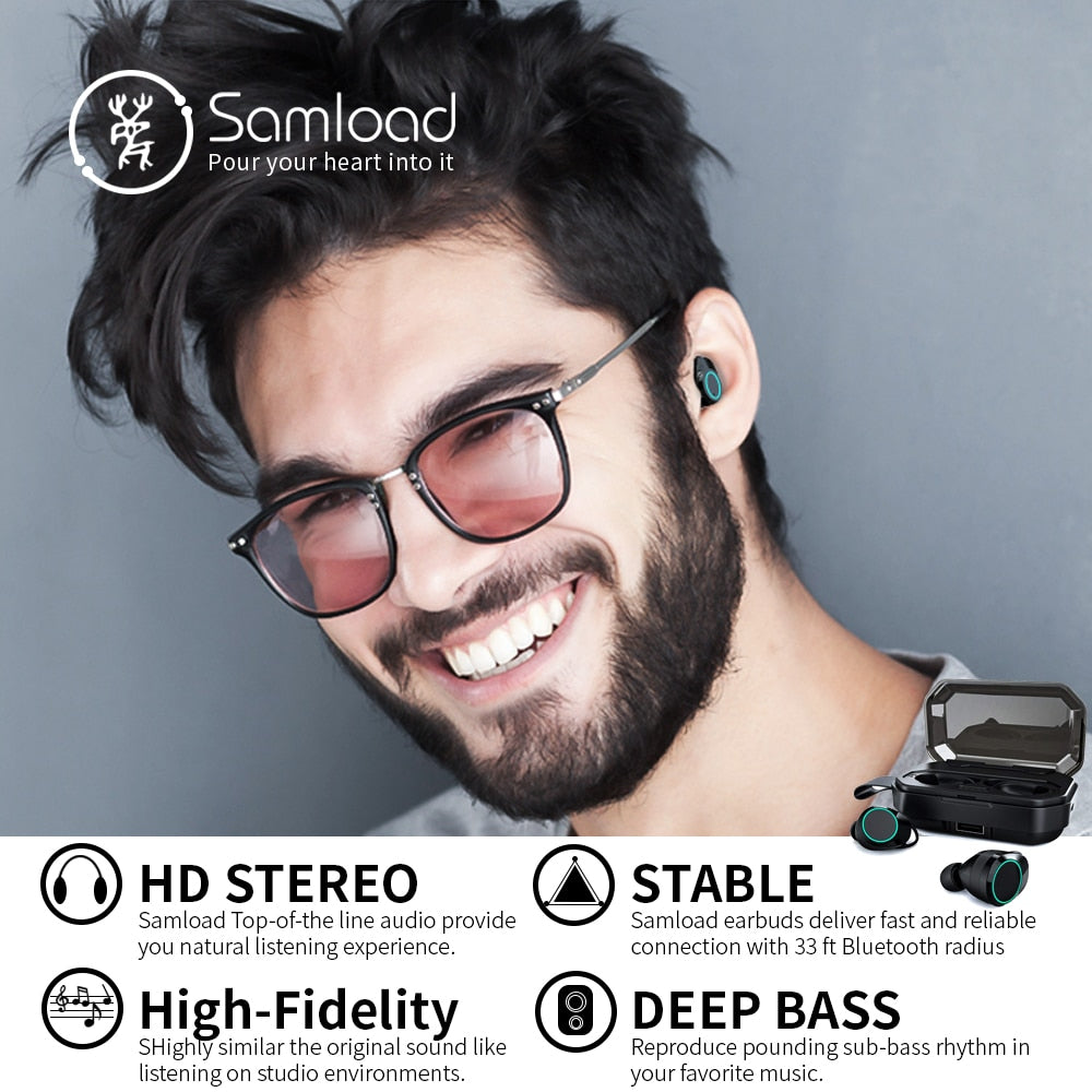 Wireless Sports Headphones with Charging Case by HitMyNeed
