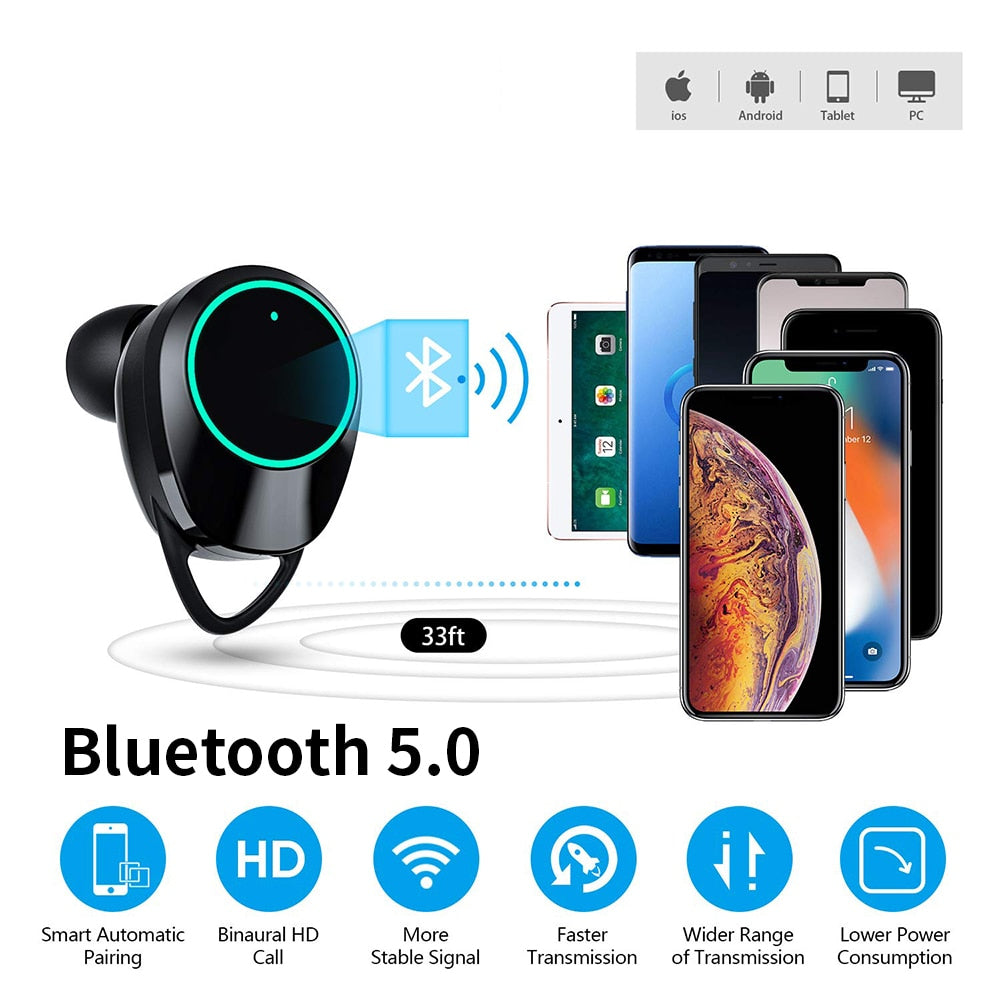 Wireless Sports Headphones with Charging Case by HitMyNeed