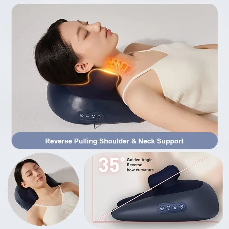 Wireless Trapezius Shiatsu Massage Pillow with Heat by HitMyNeed