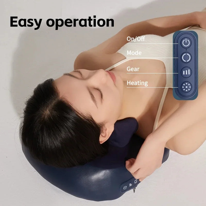 Wireless Trapezius Shiatsu Massage Pillow with Heat by HitMyNeed