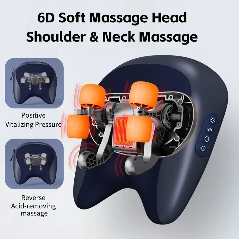 Wireless Trapezius Shiatsu Massage Pillow with Heat by HitMyNeed